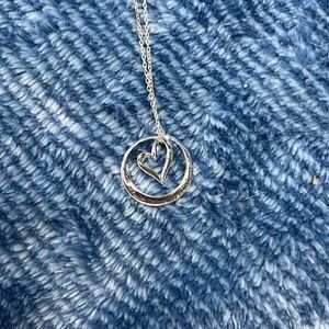 Silver daughter pendant necklace